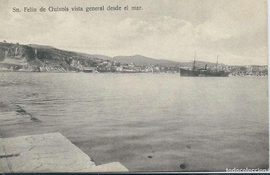 Postales: SAN FEL&Iacute;U DE GUIXOLS (GERONA) - VISTA GENERAL DESDE EL MAR - COLECCI&Oacute;N PASCUAL