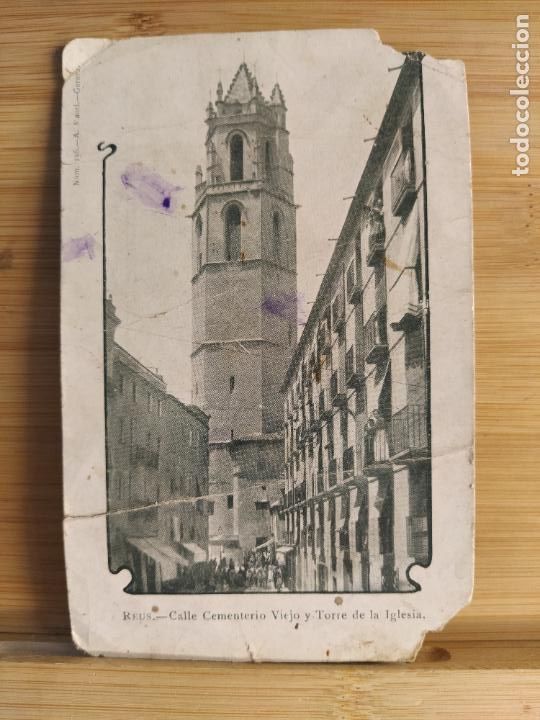 Postales: REUS-CALLE CEMENTERIO VIEJO-NUM 156 A. MAURI-REVERSO SIN DIVIDIR-POSTAL ANTIGUA-(105.312)