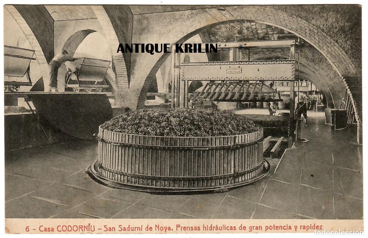 Postales: SAN SADURNI DE NOYA / CASA CODORNIU N&ordm; 6 PRENSAS HIDRAULICAS /