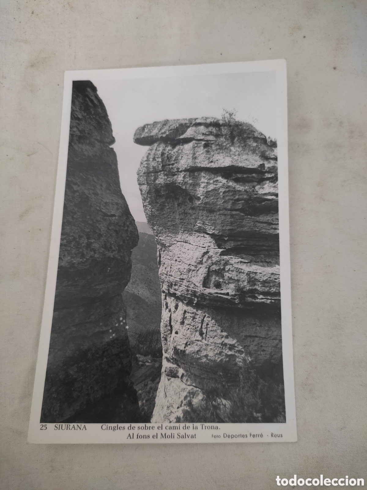 Postcards: Postal 25 siurana cingles de sobre el Cam&iacute; de la trona al final el moli salvat