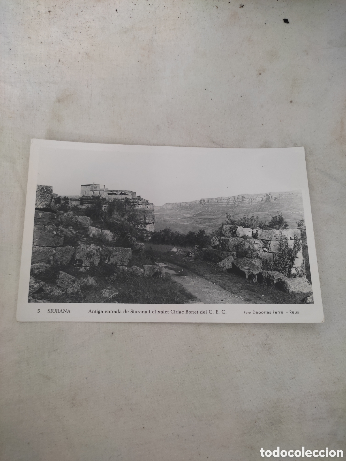 Postcards: Postal 5 siurana Antiga entrada de siurana i el xalet Ciriaco Bonet del c.e.c.