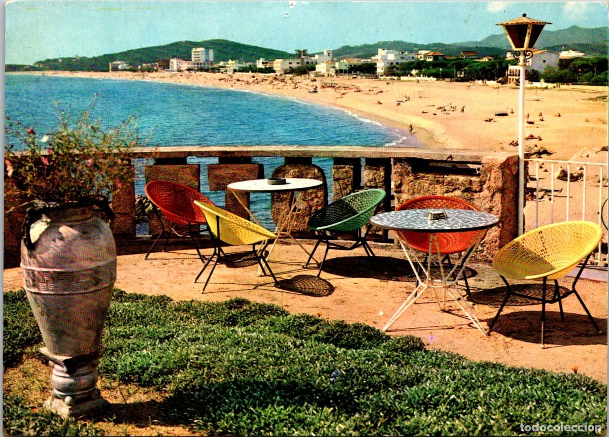 Postales: Playa de Aro - Vista general de la playa - Arribas 2015 - 152x109mm - Sillones Art Deco -Pub Cinzano