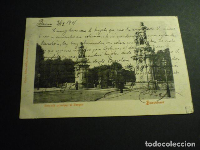 Postales: BARCELONA ENTRADA PRINCIPAL AL PARQUE - Foto 1