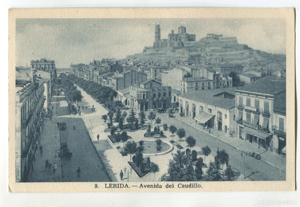 Postales: Lerida. Avenida del Caudillo. 9 F&ordm;. Montserratino