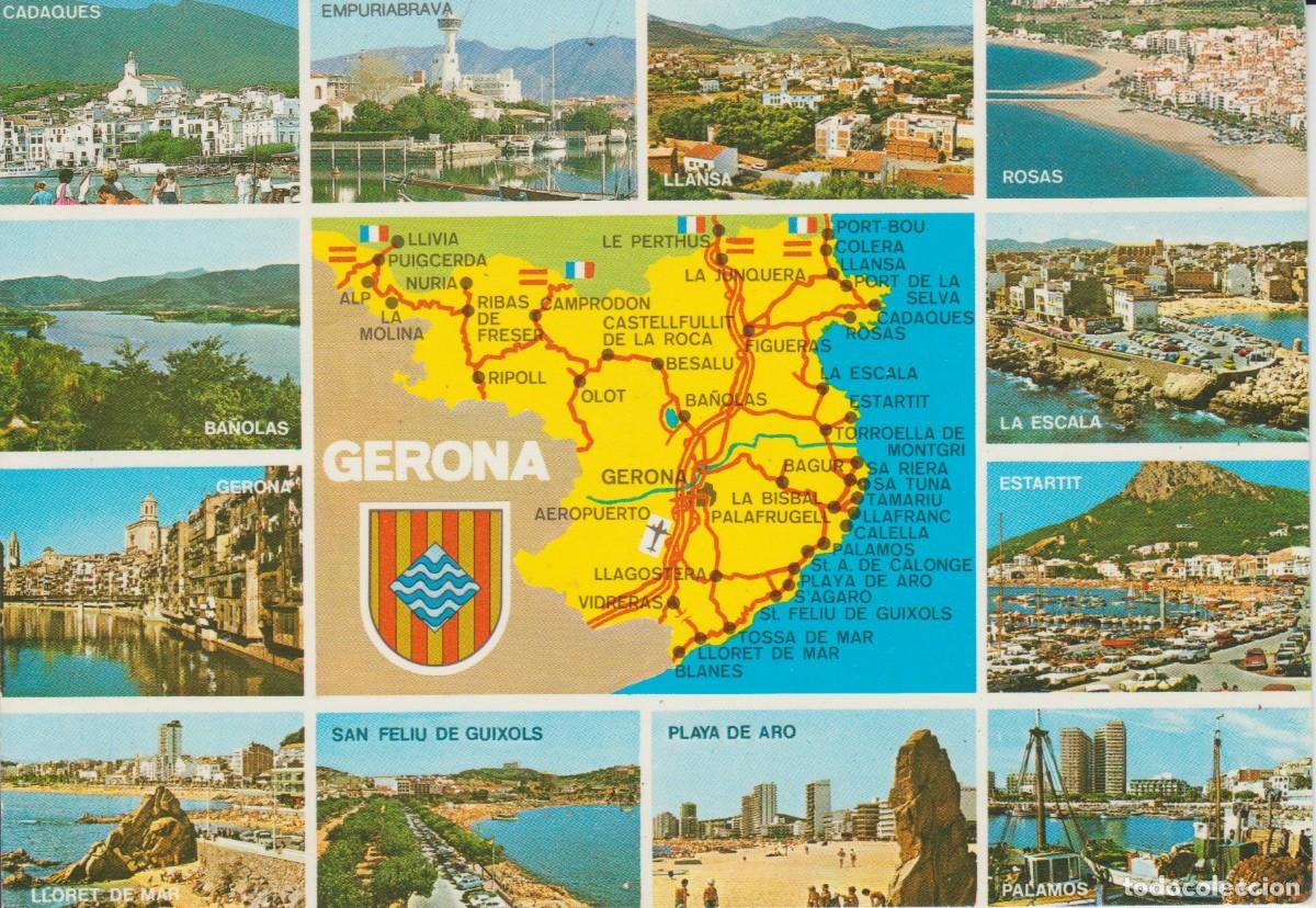 Postales: (4035) GERONA. MAPA - Foto 1