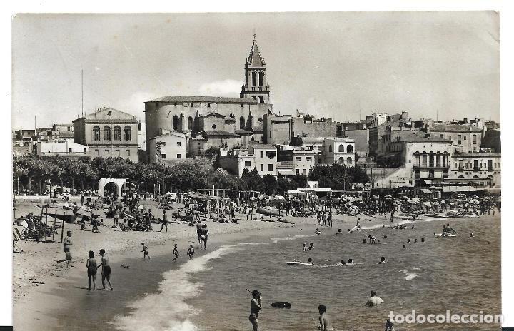 Postales: PALAMOS - DETALLE DE LA PLAYA, NUM. 6, SERIE II. POSTAL ESCRITA EN 1961. ED. ZERKOWITZ