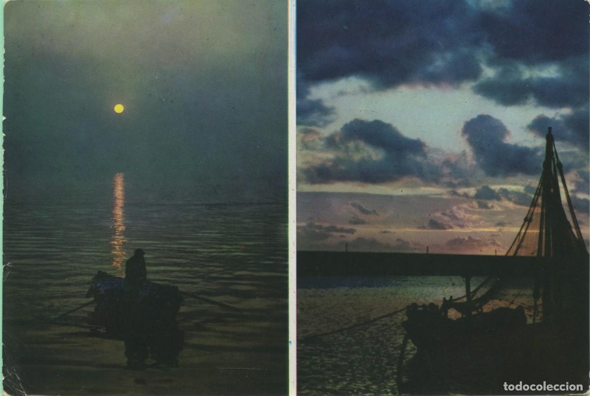 Postales: N&ordm; 1001-Costa Brava. Salida del sol. Circulada en 1963. ED. SAVIR