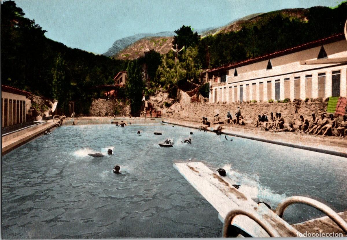 Postales: San Lorenzo de Morunys - Piscinas Hostal Cas-Tor - Ed. RAE n&ordm; 14 - Coloreada - 150x105mm