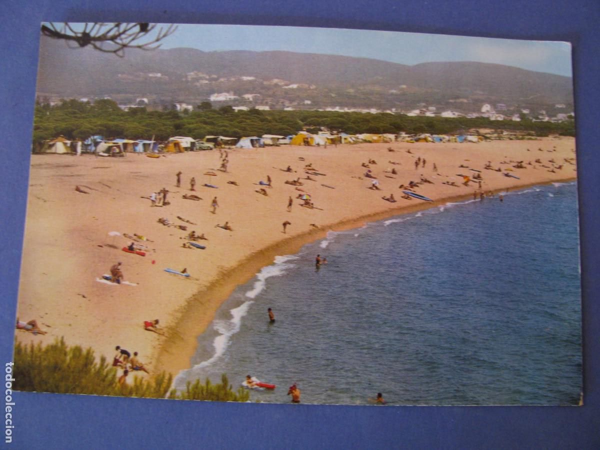 Postales: POSTAL DE PLAYA DE ARO. GRAN CAMPING. FOTO J. UBACH PUIG.