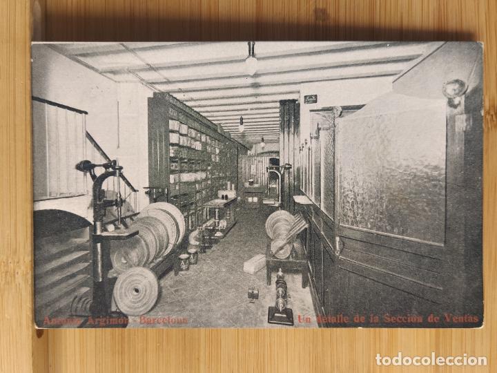 Postales: BARCELONA-ANTONIO ARGIMON-DETALLE SECCION DE VENTAS-POSTAL ANTIGUA-(105.803)