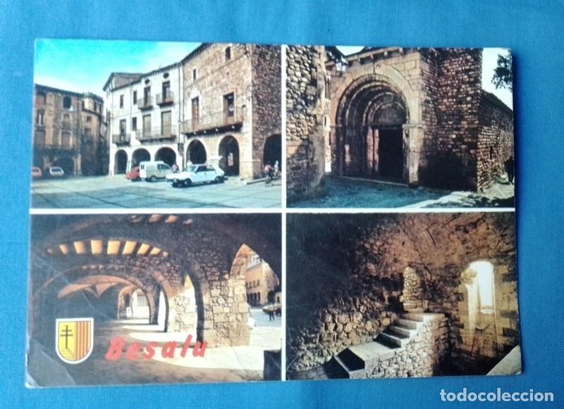 Cartoline: postal Besal&uacute; Gerona no circulada
