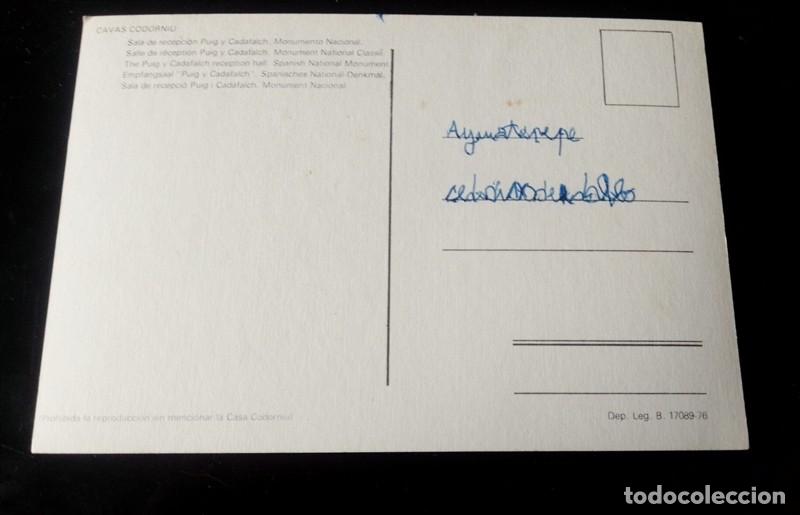 Postales: postal cavas Codorniu escrita - Foto 2