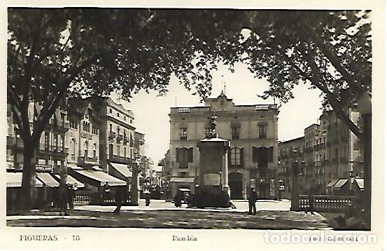 Postales: FIGUERAS - 18. RAMBLA - EDIT. MASDEVALL - CIRCULADA 1948 - Foto 1