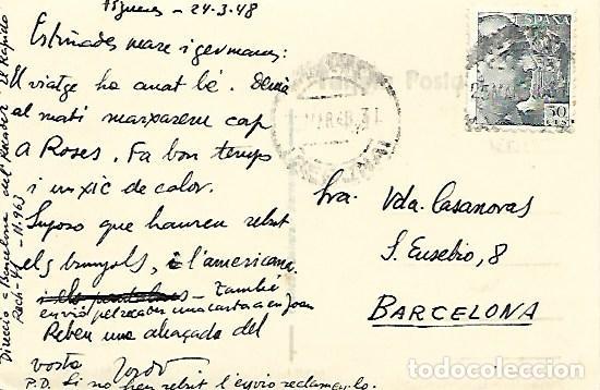 Postales: FIGUERAS - 18. RAMBLA - EDIT. MASDEVALL - CIRCULADA 1948 - Foto 2
