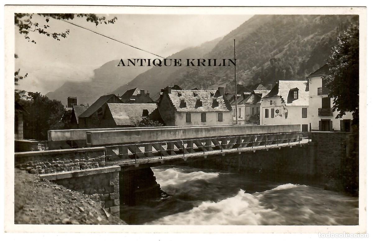 Postales: VALLE DE ARAN / LES / PUENTE MODERNO SOBRE EL GARONA / EDICION ZERKOWITZ / SIN CIRCULAR