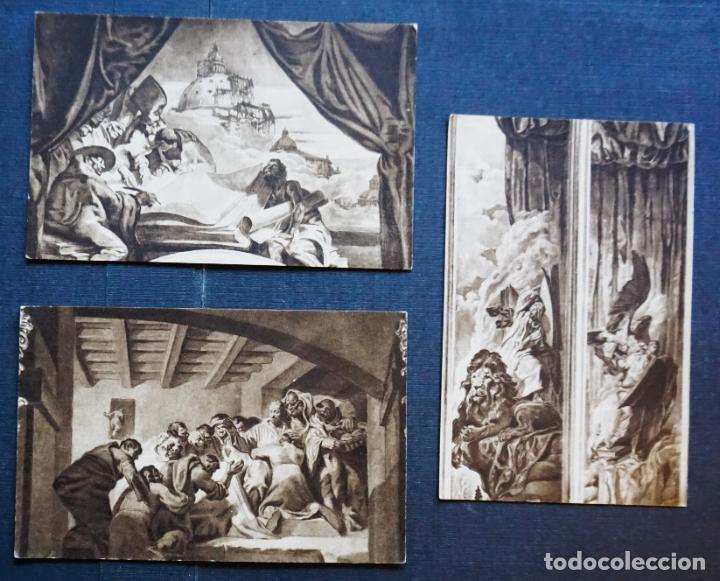 Postcards: 3 antiguas postales de pinturas de la Catedral de Vic, editadas por Inst. Graf, Oliva de Vilanova