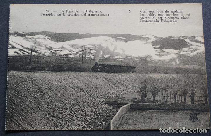 Cartoline: Puigcerda. Terraplen de la Estaci&oacute;n del ferrocarril transpirenaico