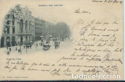 Postales: BARCELONA - RAMBLA DEL CENTRO - HAUSER Y MENET - Foto 1