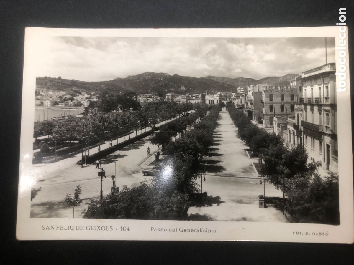Postales: POSTAL SAN FELIU DE GUIXOLS PASEO GENERALISIMO FOT GASSO SIN CIRCULAR