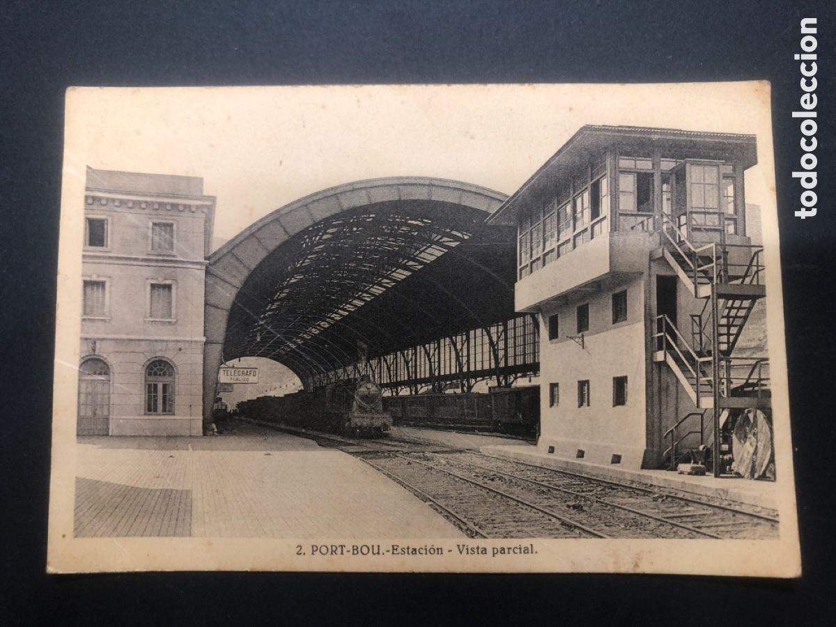 Postales: POSTAL PORT BOU ESTACION TREN VISTA GENERAL FOTO ROISIN