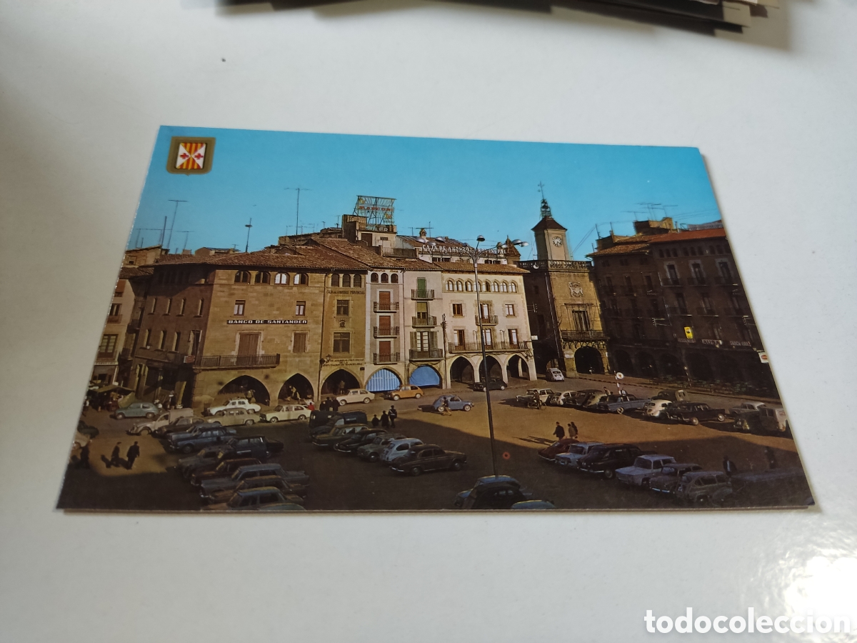 Postales: Postal Vic ayuntamiento edifici r&oacute;tulo Banco de Santander - Foto 1