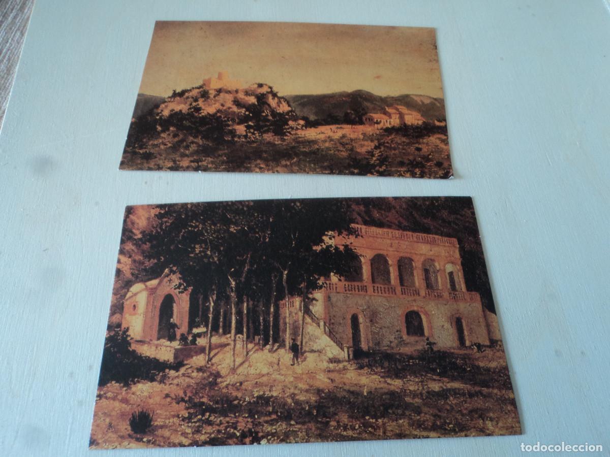 Postais: dos postales museu tria de les galetes, castell ermita de farners y parc de san salvador