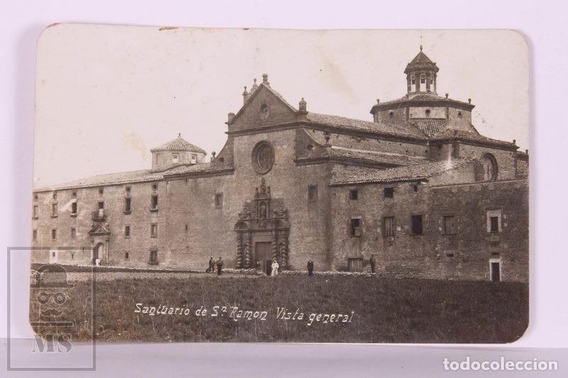 Postales: Antigua Postal Fotogr&aacute;fica Santuario de San Ramon Vista General - Lerida - 13,5 x 8,7 cm