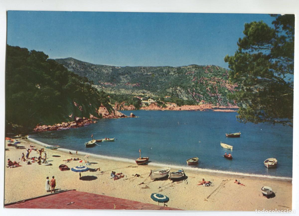 Postales: Aiguablava (Costa Brava). Su fina playa. 7505-5 Ed. Artigas