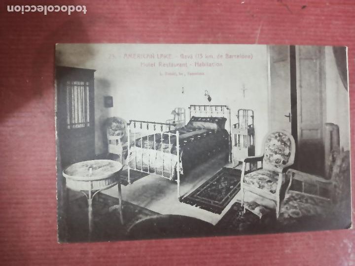 Cartoline: POSTAL 25.- AMERIKAN LAKE - GAVA - HOTEL RESTAURANT -HABITACION. - L. ROISIN FOT.