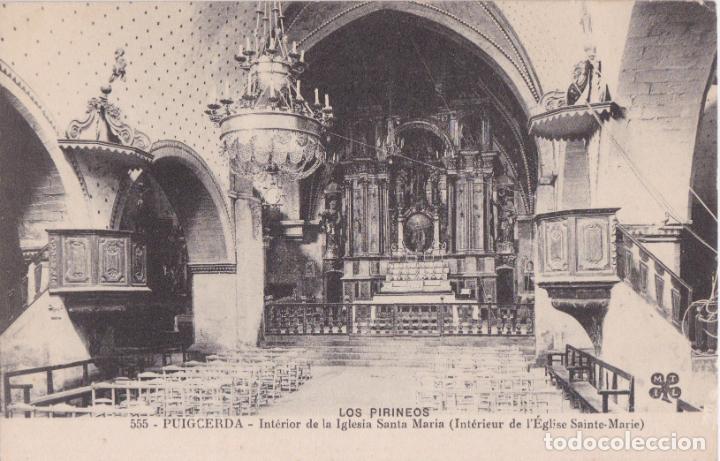 Postales: LOS PIRINEOS, INTERIOR DE LA IGLESIA SANTA MARIA - TREBOL 555 - S/C