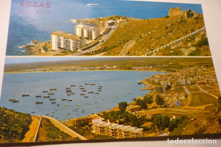 Postales: POSTAL ROSAS.-FARO AL PIE DEL PUIG ROM