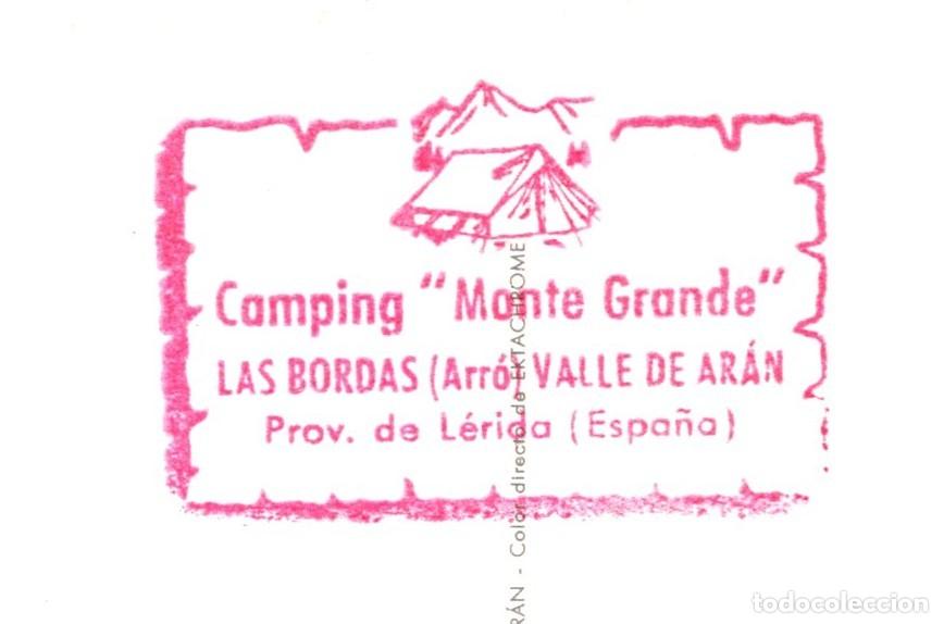 Cartes Postales: Valle de Ar&aacute;n - Sello: Camping Monte Grande - Las Bordas - Arr&oacute; - En Postal Bossost