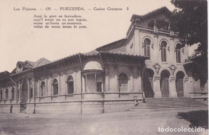 Postales: LOS PIRINEOS, PUIGCERDA, CASINO CERETANO - TREBOL 429 - S/C