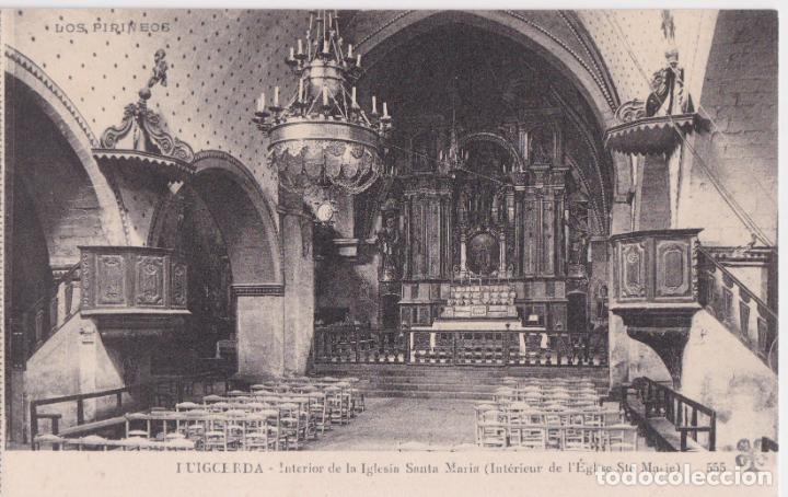 Postales: LOS PIRINEOS, PUIGCERDAINTERIOR DE LA IGLESIA SANTA MARIA - TREBOL 555 - S/C