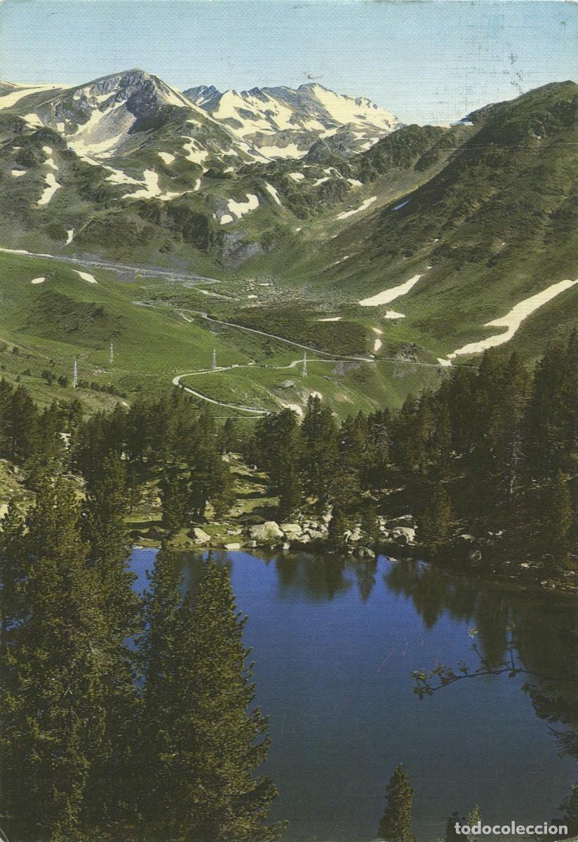 Postales: N&ordm; 297-LLEIDA. Pirineu catal&aacute;. Estany 1 er de Gerber. Al fons Montany&oacute;. Circulada en 1986. ED. SICIL