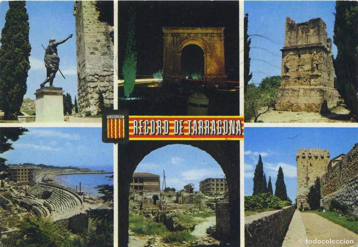 Postales: N&ordm; 3-TARRAGONA. Diversos aspectos. Circulada en 1976. ED. COMERCIAL ESCUDO DE ORO