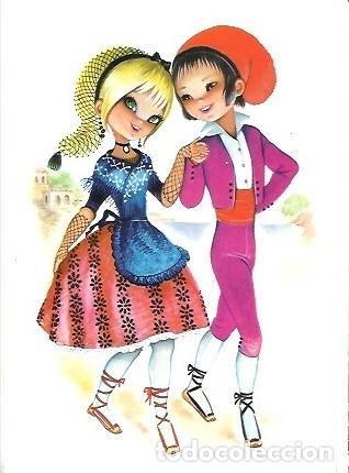 Cartoline: POSTAL A COLOR 5 BAILES REGIONALES CATALU&Ntilde;A