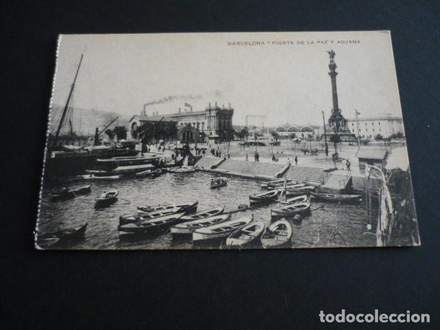 Postales: BARCELONA PUERTA DE LA PAZ Y ADUANA - Foto 1