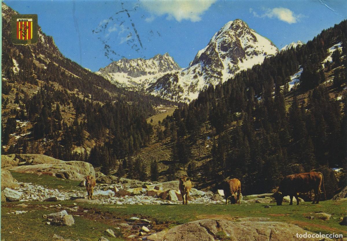 Postales: N&ordm; 27-LLEIDA. Vall de Boh&iacute;. Parque Nacional de Aigues Tortes. Circulada en 1974. ED. COMERCIAL ESCUD