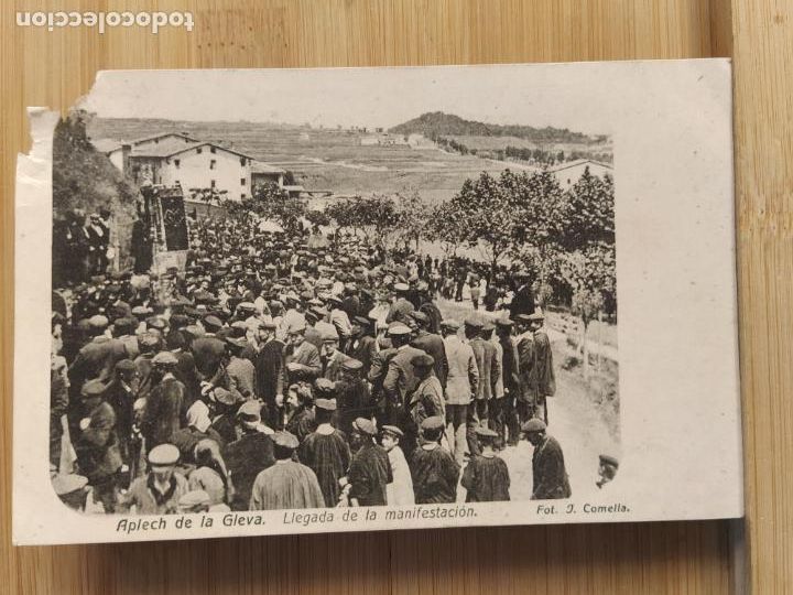 Cartes Postales: APLECH DE LA GLEVA-LLEGADA DE LA MANIFESTACION-FOTO J.COMELLA-POSTAL ANTIGUA-(106.393)