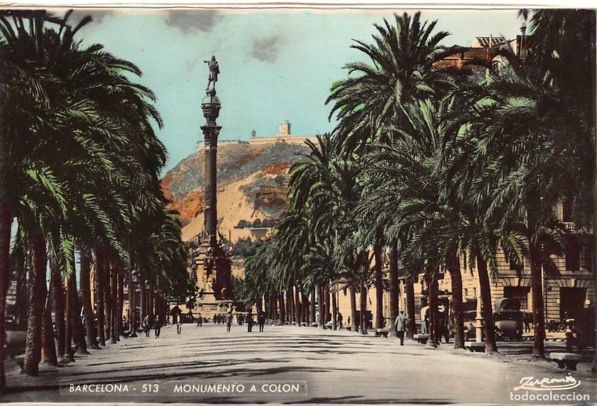Postales: Postal BARCELONA, Monumento a Col&oacute;n - Foto 1