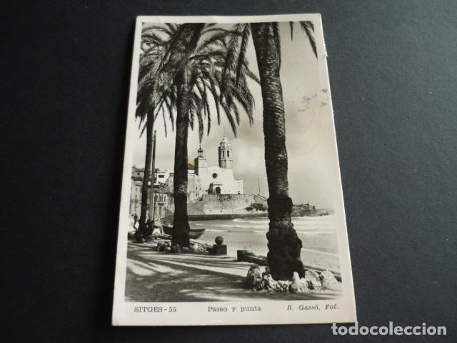 Postales: SITGES BARCELONA PASEO Y PUNTA - Foto 1