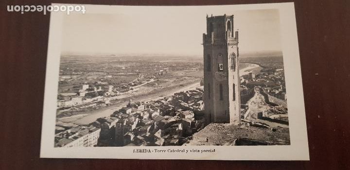 Postales: LERIDA TORRE CATEDRAL Y VISTA PARCIAL