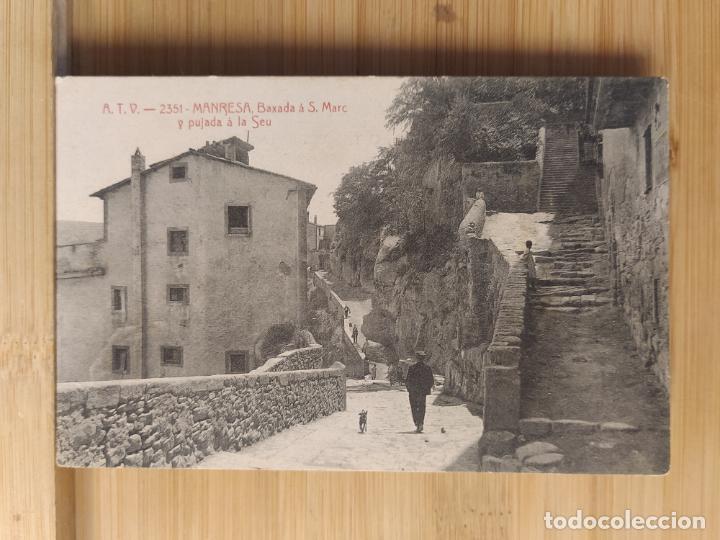 Postcards: MANRESA-BAXADA A S.MARC Y PUJADA A LA SEU-ATV 2351 A.T.V.-POSTAL ANTIGUA-(106.682)