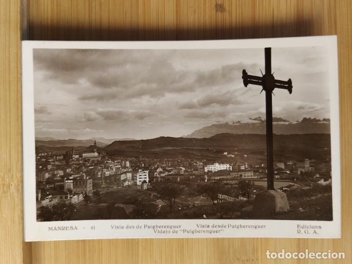 Postales: MANRESA-VISTA DESDE PUIGBERENGUER-EDICIONS R.G.A.-41-FOTOGRAFICA-POSTAL ANTIGUA-(106.720)