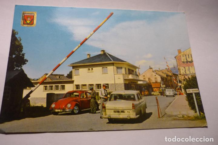Postales: postal puigcerda frontera espa&ntilde;ola-coches escrita cm