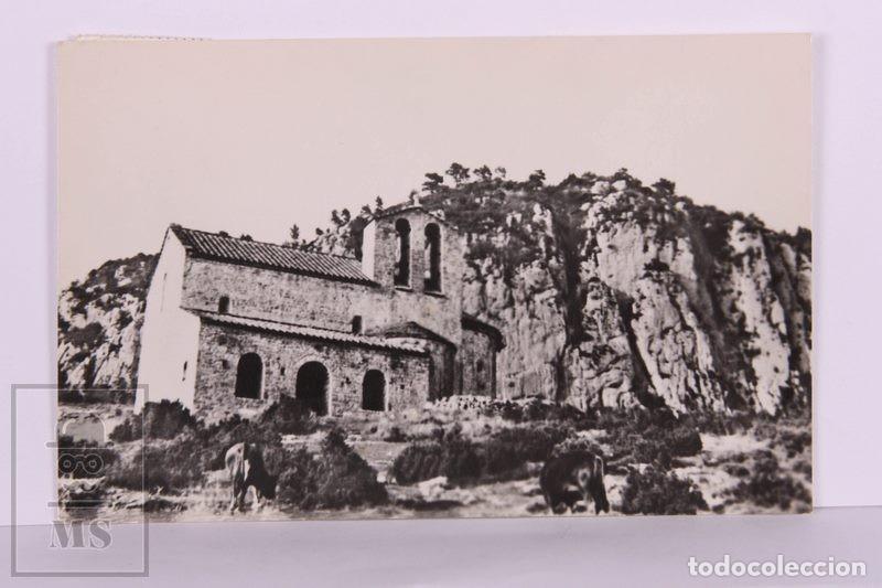 Postales: Postal Sant Pere de Montgrony Iglesia Rom&aacute;nica Siglo IX - Circulada 1965 - 14 x 9 cm