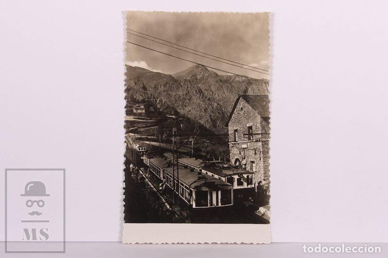 Postcards: Postal Caralps Estaci&oacute;n Cremallera - Foto Esquena - Circulada A&ntilde;o 1954 - 8,5 x 13,6 cm