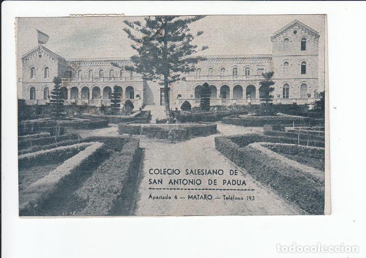 Postales: MATARO (BARCELONA).- COLEGIO SALESIANO DE SAN ANTONIO DE PADUA