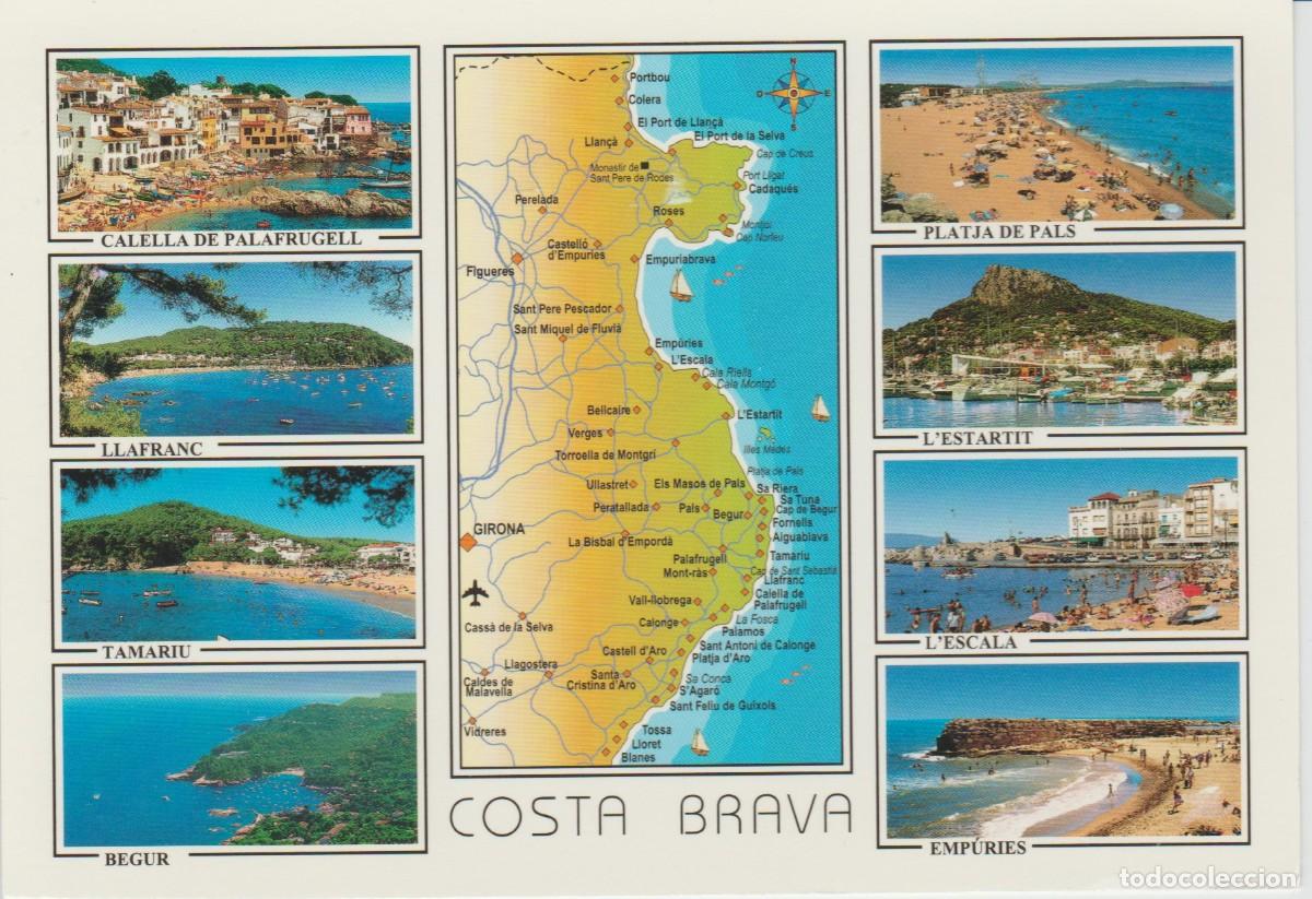 Postales: (4006) COSTA BRAVA. DIVERSOS ASPECTOS. MAPA - Foto 1